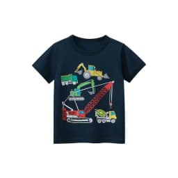 Jumping Meters Baby Summer T Shirts Cartoon Cars Hot Selling Short Sleeve Cartoon Toddler Tees Tops Boys Girls Clothing