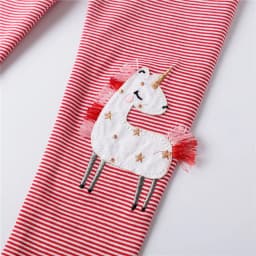 Jumping Meters 2-7T New Girls Leggings Pants Unicorns Embroidery Striped Children's Clothing Skinny Baby Pencil Pants Baby