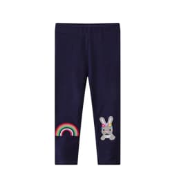 Jumping Meters 2-7T New Girls Leggings Pants Unicorns Embroidery Striped Children's Clothing Skinny Baby Pencil Pants Baby