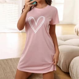 Plus Size Summer Women's Dresses 3D Alphabet Print Women's Nightgowns Home Dresses Ice Silk Fabric Women's Dresses Dating Dresse