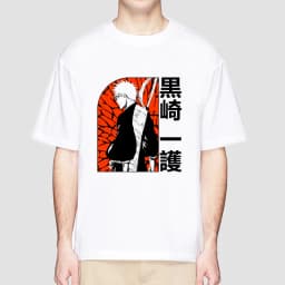Anime Bleach T Shirt for Men Ichigo Graphic T Shirts White Japanese Harajuku Fashion Casual O-Neck Short Sleeve Tee Summer Top