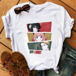Anime Spy X Family T shirt Wommen Japanese Harajuku Fashion Short Sleeve T-shirts Summer Tops Kawaii O-Neck Women's T-shirt Top