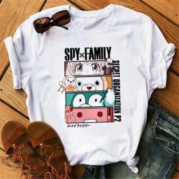 Anime Spy X Family T shirt Wommen Japanese Harajuku Fashion Short Sleeve T-shirts Summer Tops Kawaii O-Neck Women's T-shirt Top
