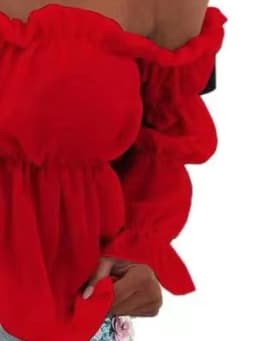 Women's Fashion One-line Collar Waist Shirt Women's Pleated Casual Long Sleeve Solid Color Shirt Woman