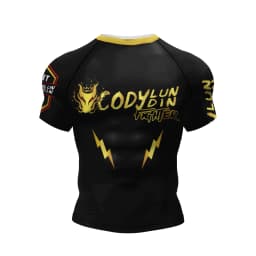 Cody BJJ Rash Guard Mens Jiu Jitsu MMA Compression Tops Fightwear Short Sleeve Westling Boxing Training Muay Thai Stretch Shirt