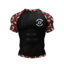 Cody BJJ Rash Guard Mens Jiu Jitsu MMA Compression Tops Fightwear Short Sleeve Westling Boxing Training Muay Thai Stretch Shirt