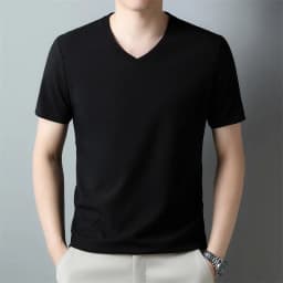 2026 Men's New Waffle V Neck Short Sleeved T-shirt Summer Comfortable Top