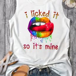 Women's Summer Colorful Lips Letter Print Loose Large Breathable and Comfortable Sleeveless Tank Top T-shirt