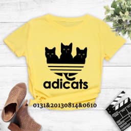 2023 Women's T-shirt New Cat Print Top Women's T-shirt O-neck Short Sleeve Summer Multicolor Female Top T-shirt Streetwear