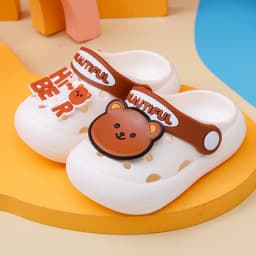 Cartoon Home Slippers Kids Fashion Cute Soft Soled Non-slip Sandals Summer New Design Shoes Baby Unisex PVC Round Head Slippers