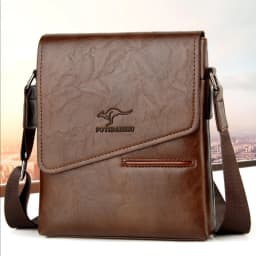 Summer Luxury Brand Kangaroo Messenger Bags Men Leather Casual Crossbody Bag For Men Business Shoulder Bag Male Small Handbag