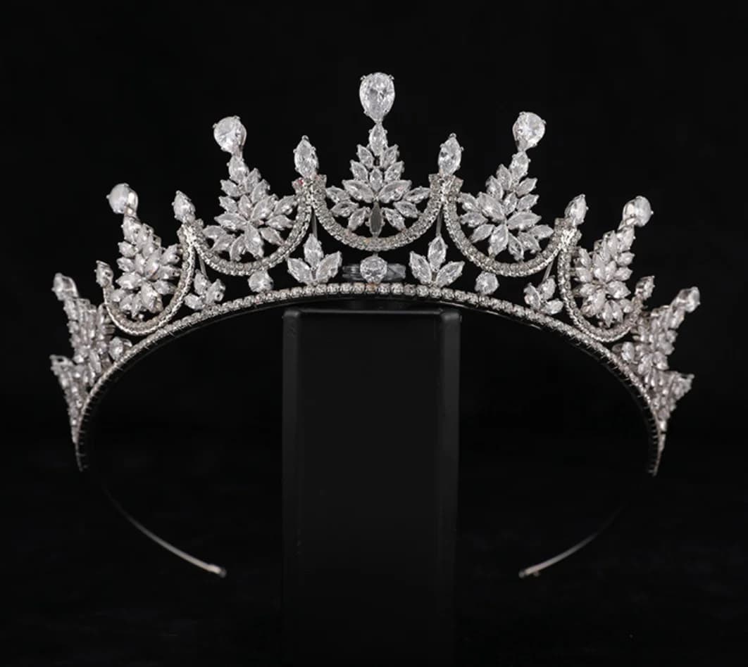 Princess Crowns For Wedding Bride Headdress Cubic Zirconia CZ Bridal Tiara Crown For Women Girl Birthday Party Prom Hair Jewelry