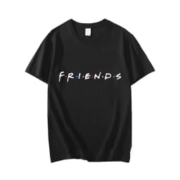 Friends TV Show Short Sleeve T-Shirt Men's Summer Cotton Letter Print Harajuku Style Streetwear Top for Women