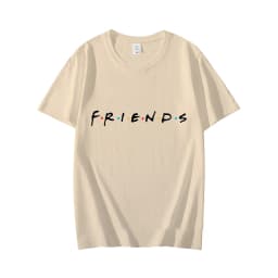 Friends TV Show Short Sleeve T-Shirt Men's Summer Cotton Letter Print Harajuku Style Streetwear Top for Women