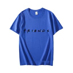 Friends TV Show Short Sleeve T-Shirt Men's Summer Cotton Letter Print Harajuku Style Streetwear Top for Women