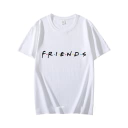 Friends TV Show Short Sleeve T-Shirt Men's Summer Cotton Letter Print Harajuku Style Streetwear Top for Women