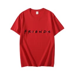 Friends TV Show Short Sleeve T-Shirt Men's Summer Cotton Letter Print Harajuku Style Streetwear Top for Women