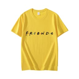 Friends TV Show Short Sleeve T-Shirt Men's Summer Cotton Letter Print Harajuku Style Streetwear Top for Women
