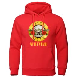 Guns N' Roses We'Re Back Metal Rock Style Hooded Mens Hip Hop Crewneck Hoodies Autumn Oversize Hoodie Harajuku Unisex Clothing