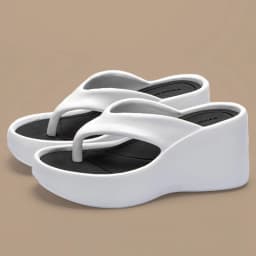 Eva Chunky Platform Thong Flip Flops Women 2026 Summer Clip Toe Wedges Heels Sandals Woman Outdoor Non Slip Beach Slippers
