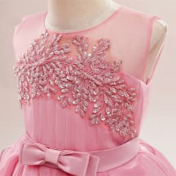 Teens Girls Sequins Princess Party Dresses White Bridesmaid Flower Kids Dresses For Girl Wedding Prom Gown Pink Birthday Vestido