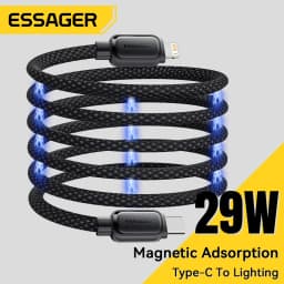 Essager USB C Cable For IPhone 14 13 12 11 pro Max Plus 29W Magnetic Fast Charging Cable Type C To Lighting Date Wire For ipad