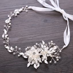 Luxury Flowers Pearl Crystal Wedding Headband Tiara Hairband For Women Wedding Bridal Hair Accessories Jewelry Band Headpiece