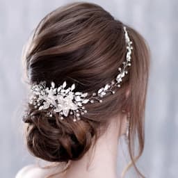 Luxury Flowers Pearl Crystal Wedding Headband Tiara Hairband For Women Wedding Bridal Hair Accessories Jewelry Band Headpiece