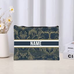 Trendy Women Makeup Bag Retro Custom Name Cosmetic Case Portable Small Make Up Bags Organizer Travel Toilet Storage Cloth Clutch