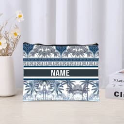 Trendy Women Makeup Bag Retro Custom Name Cosmetic Case Portable Small Make Up Bags Organizer Travel Toilet Storage Cloth Clutch