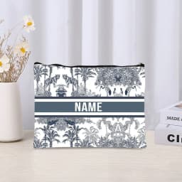 Trendy Women Makeup Bag Retro Custom Name Cosmetic Case Portable Small Make Up Bags Organizer Travel Toilet Storage Cloth Clutch