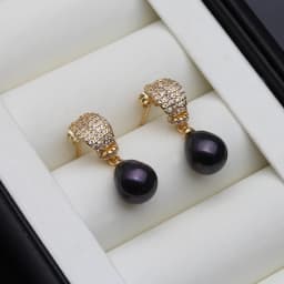 Natural Freshwater Pearl Drop Earrings,Real Pearl Elegant Earrings Gold Plated White Pearl Earrings Fine Jewelry Birthday Gifts