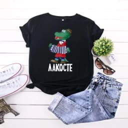 Funny Cartoon Crocodile T Shirt Cool Men's Tshirt O Neck Casual Unisex Streetwear Black White Fashion Tee Camisetas Ropa Hombre