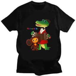 Funny Cartoon Crocodile T Shirt Cool Men's Tshirt O Neck Casual Unisex Streetwear Black White Fashion Tee Camisetas Ropa Hombre