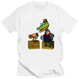 Funny Cartoon Crocodile T Shirt Cool Men's Tshirt O Neck Casual Unisex Streetwear Black White Fashion Tee Camisetas Ropa Hombre