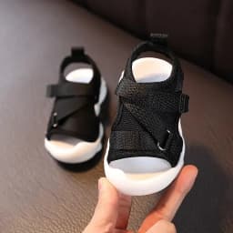 Breathable Summer Sport Shoes Boys Girls Baby Step Learning Shoes Low Cut Beach Slippers Summer Casual Style Mesh Material