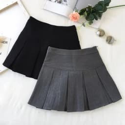 MEXZT Harajuku Pleated Skirt Women Streetwear High Waist Black Mini Skirts Korean Preppy School Uniform All Match A Line Skirt