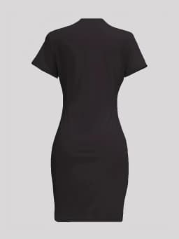 Women's Plus Size Summer Q-Letter Print Short-Sleeved Round Neck Loose Casual T-Shirt Dress High Street Unisex Style