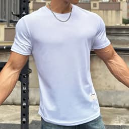 2024 New Men Summer Short Sleeve Fitness T Shirt Running Sport Gym Muscle T Shirt Workout Casual High Quality Tops Clothing