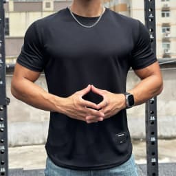 2024 New Men Summer Short Sleeve Fitness T Shirt Running Sport Gym Muscle T Shirt Workout Casual High Quality Tops Clothing