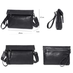 Natural Genuine Leather Men Messenger Bag Shoulder Bag Men Cluth bag Moneybag Purse Cowhide Leather Male Crossbody Bag Fold Flap