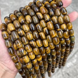 10*14mm Natural Yellow Tiger Eye Stone Barrel Shape Beads Smooth Loose Spacer For Jewelry Making Diy Necklace Bracelet Accessory