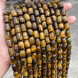 10*14mm Natural Yellow Tiger Eye Stone Barrel Shape Beads Smooth Loose Spacer For Jewelry Making Diy Necklace Bracelet Accessory