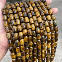10*14mm Natural Yellow Tiger Eye Stone Barrel Shape Beads Smooth Loose Spacer For Jewelry Making Diy Necklace Bracelet Accessory