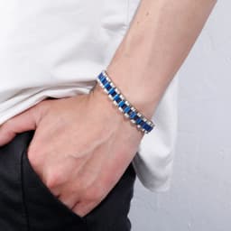 Titanium Steel Hematite Magnetic Energy Link Bracelet Stainless Steel Fashion Jewelry