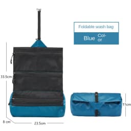Travel Foldable Toiletry Bag Men's Portable Dry and Wet Separation Travel Wash Waterproof Women's Makeup Bag