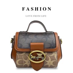 New minimalist and fashionable small handbag, contrasting color women's bag, high-end carriage crossbody bag, portable box bag