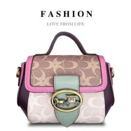 New minimalist and fashionable small handbag, contrasting color women's bag, high-end carriage crossbody bag, portable box bag