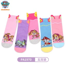 5pcs/set Original Paw Patrol Children Cotton Socks Print Skye Marshall Eeverest Kids Mid-calf Socks Cartoon Peripherals Gifts