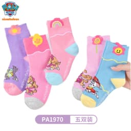 5pcs/set Original Paw Patrol Children Cotton Socks Print Skye Marshall Eeverest Kids Mid-calf Socks Cartoon Peripherals Gifts